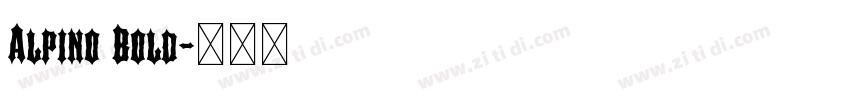 Alpino Bold字体转换